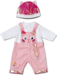 Salopette chat BABY born avec bonnet pour poupées de 43 cm