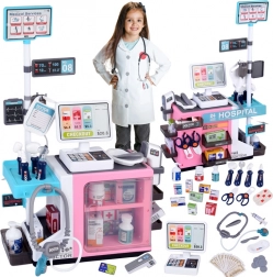 clinique médicale pour enfants avec caisse et pharmacie – set interactif pour petits docteurs