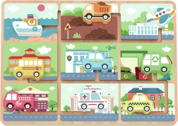 labyrinthe en bois avec véhicules Tooky Toy