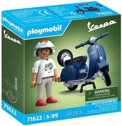 Ensemble de figurines Playmobil Vespa 150 Sprint Veloce 1969 bleu