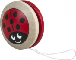 Detoa yo-yo en bois Coccinelle, rouge