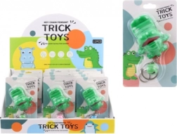Porte-clés crocodile en plastique avec grelot