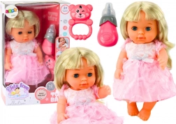 Poupée en Robe Rose avec Accessoires et Sons