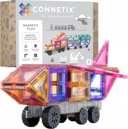 Connetix Pastel Transport Pack jeu de construction magnétique 50 pièces