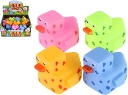 Canard en caoutchouc pour le bain, style pixel 5 × 7 cm