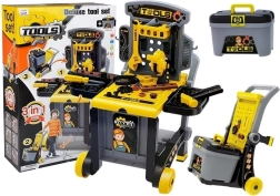 Etabli pour enfants 3-en-1 avec chariot et mallette à outils