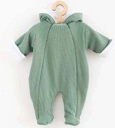 Combinaison d’hiver pour bébé avec capuche NEW BABY Frosty menthe 80 (9–12 mois)