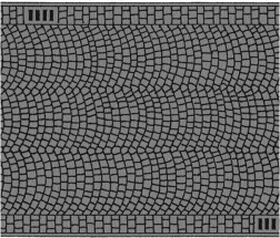 Film routier avec motif de pavés 100 × 6,6 cm