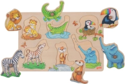 Goki puzzle en bois à encastrer Maman et bébé