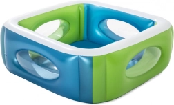 Piscine gonflable avec fenêtres pour enfants - 168 cm x 168 cm x 56 cm