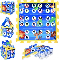 Puzzle en mousse – tapis éducatif alphabet jungle 93 × 93 cm