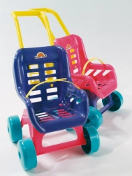 Poussette pour poupées bleue
