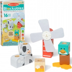 Blocs de construction magnétiques en bois Blockables Ferme 16 pcs MELISSA & DOUG