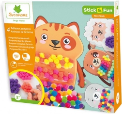 stick & fun décoration avec pompons – animaux de la ferme