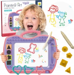Woopie tablette de dessin magnétique avec tampons et pochoirs