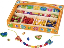 Set de perles en bois pour enfiler