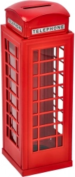 Tirelire Cabine Téléphonique Britannique Rouge