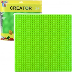 Plaque de construction pour briques verte 25,5 x 25,5 cm