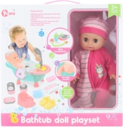 bébé avec baignoire et accessoires 28 cm avec son