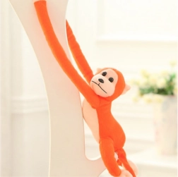 Singe en peluche avec son, orange 80 cm