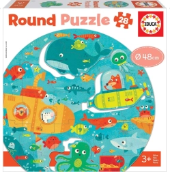 Educa puzzle rond Profondeurs marines 28 pièces