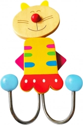 porte-manteau en bois chat