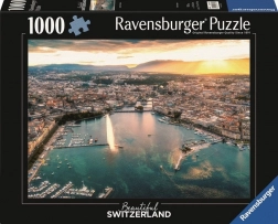 Puzzle RAVENSBURGER Coucher de soleil au cœur de Genève 1000 pièces