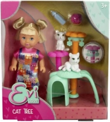 Poupée Evi avec arbre à chat