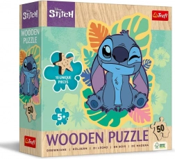 Puzzle en bois avec 50 pièces Lilo & Stitch