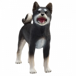 Mojo chien Shiba Inu noir – figurine réaliste