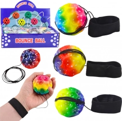 Balle d’entraînement sur élastique avec bracelet – exercices de réflexes et de coordination 6,5 cm