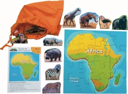 Puzzle en bois L’Afrique et ses animaux