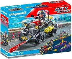 Playmobil City Action quad tout-terrain de l’unité spéciale transformable en bateau à moteur