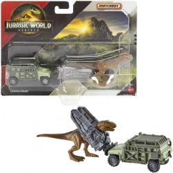 Matchbox Jurassic World transporteur de dinos – set de jeu avec véhicule et dinosaures