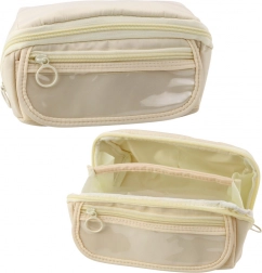 Trousse crème extensible avec poche transparente