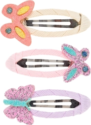 Barrettes à cheveux avec papillon - 3 pcs