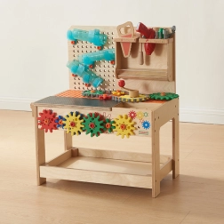 Établi Montessori STEM en bois MASTERKIDZ avec outils et accessoires