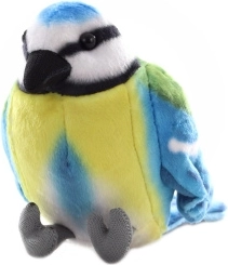 Mésange bleue en peluche éco-responsable 18 cm