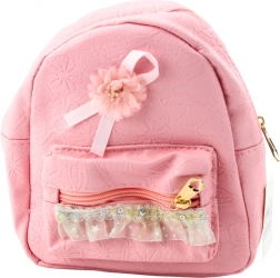 Sac à dos enfant rose avec nœud et volant