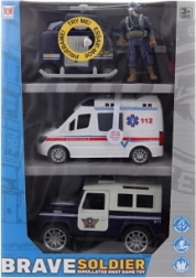 Ensemble de Jouets de Police avec Propulsion à Piles