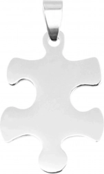 Pendentif en acier puzzle – pièce gauche