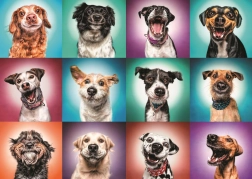Puzzle 2000 pièces – Portraits de chiens amusants II