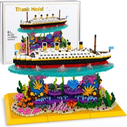 Maquette Titanic – modèle de paquebot océanique sur récif corallien (3892 pièces)