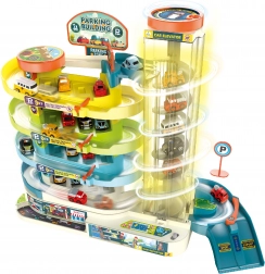 Garage à étages avec ascenseur pour 6 voitures avec effets lumineux et sonores