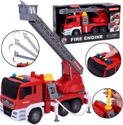 Camion de pompiers avec pompe à eau, lumières et sons, propulsion à inertie