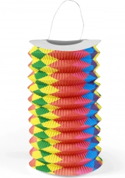 Lanterne en papier arc-en-ciel 15 cm