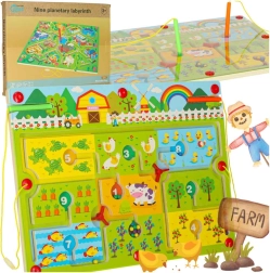 Jeu de labyrinthe magnétique en bois Ferme pour 2 joueurs