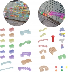 Ensemble de construction Masterkidz STEM pour tableau de piste à billes 209 pièces