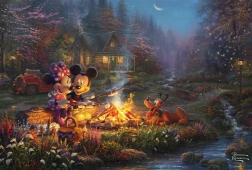Puzzle SCHMIDT Mickey et Minnie: Romantique au feu 200 pièces