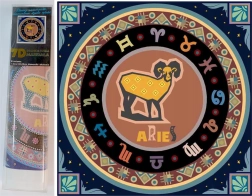 NORIMPEX peinture diamant 7D Signe du zodiaque Bélier 30x30 cm